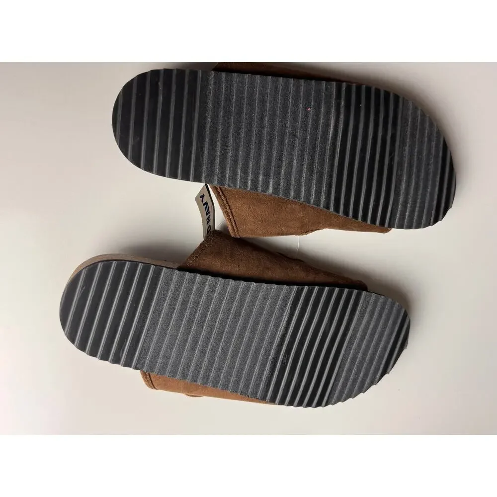 Old Navy Suede Double Secure Strap Cognac Men's Flat Sandals Sz 8-9
